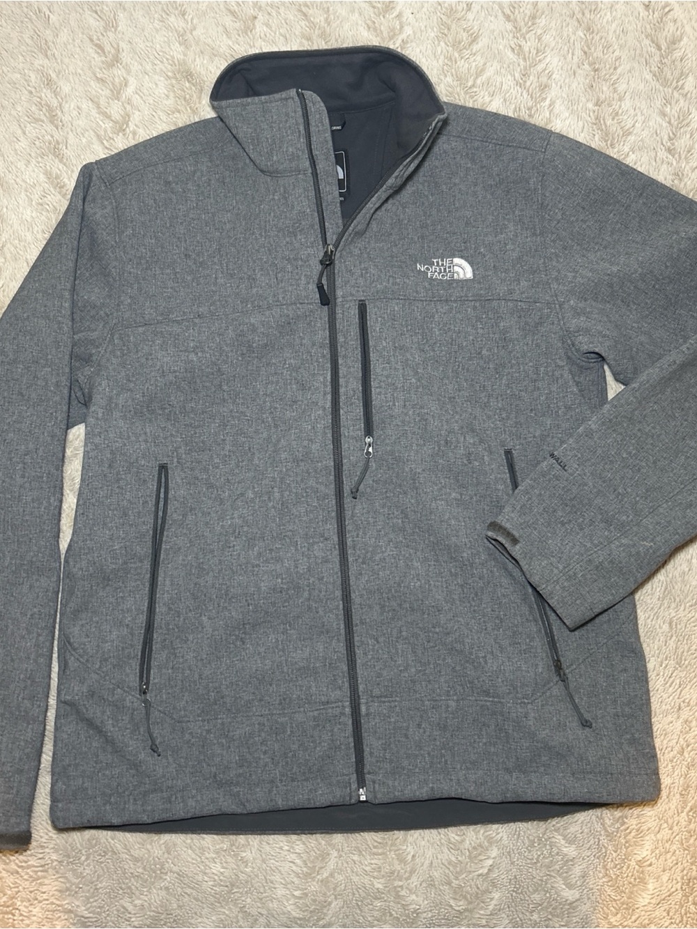 The North Face Men's Heather Gray Zip-Front Jacket